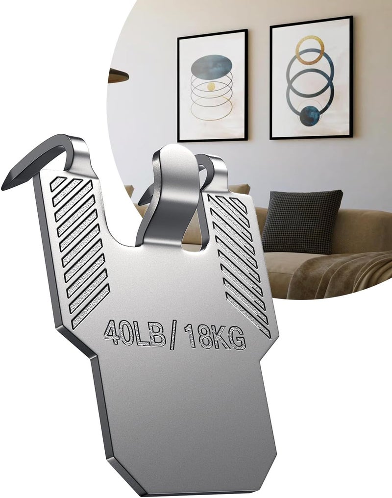 (ApeBest) 40Pcs Claw Picture Hangers for Drywall: Wall Picture Hanging Hooks No Damage - Heavy Duty Picture Frame Hooks Kit - Picture Hangers for Large Art Picture Photo Poster Painting Mirror Decor - Image 1