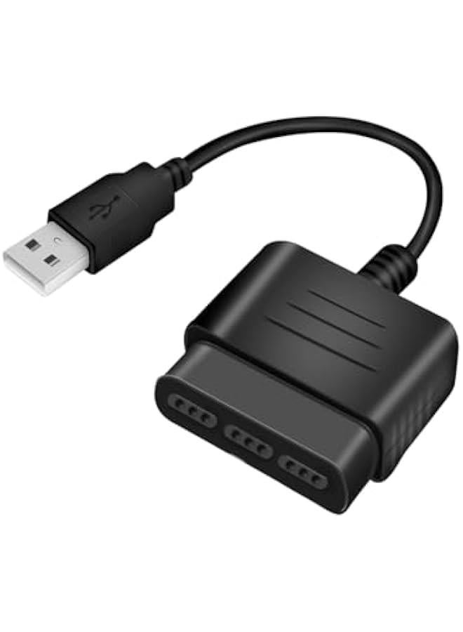 HOOKOR PS2 Controller to USB 2.0 Games Controller Adapter Converter Cable, Compatible with PS1 PS2 Dual Shock 2 Joypad Gamepad to PS3 PC Game - Image 1