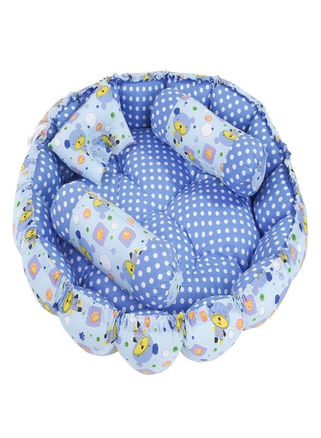 KooKyKooby Extra Soft Baby Bedding with Pillows Round 0-3 Months 86 cms (Blue02) - Image 4