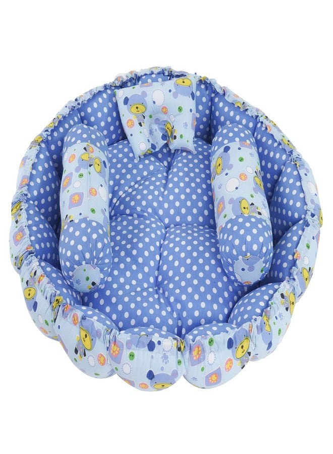 KooKyKooby Extra Soft Baby Bedding with Pillows Round 0-3 Months 86 cms (Blue02) - Image 2
