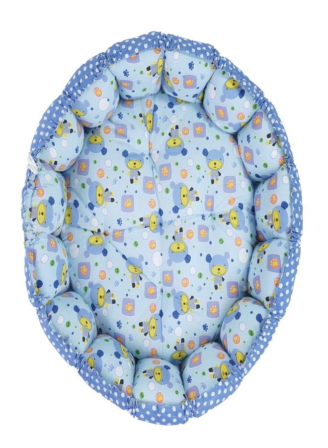 KooKyKooby Extra Soft Baby Bedding with Pillows Round 0-3 Months 86 cms (Blue02) - Image 5