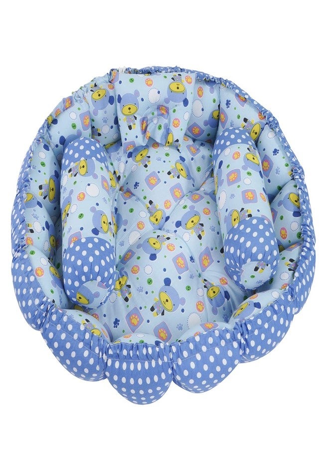 KooKyKooby Extra Soft Baby Bedding with Pillows Round 0-3 Months 86 cms (Blue02) - Image 3