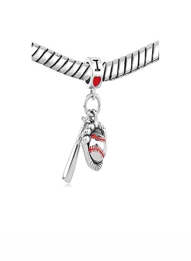 KunBead Love Baseball Bead Charms Compatible with Pandora Bracelets - Image 2