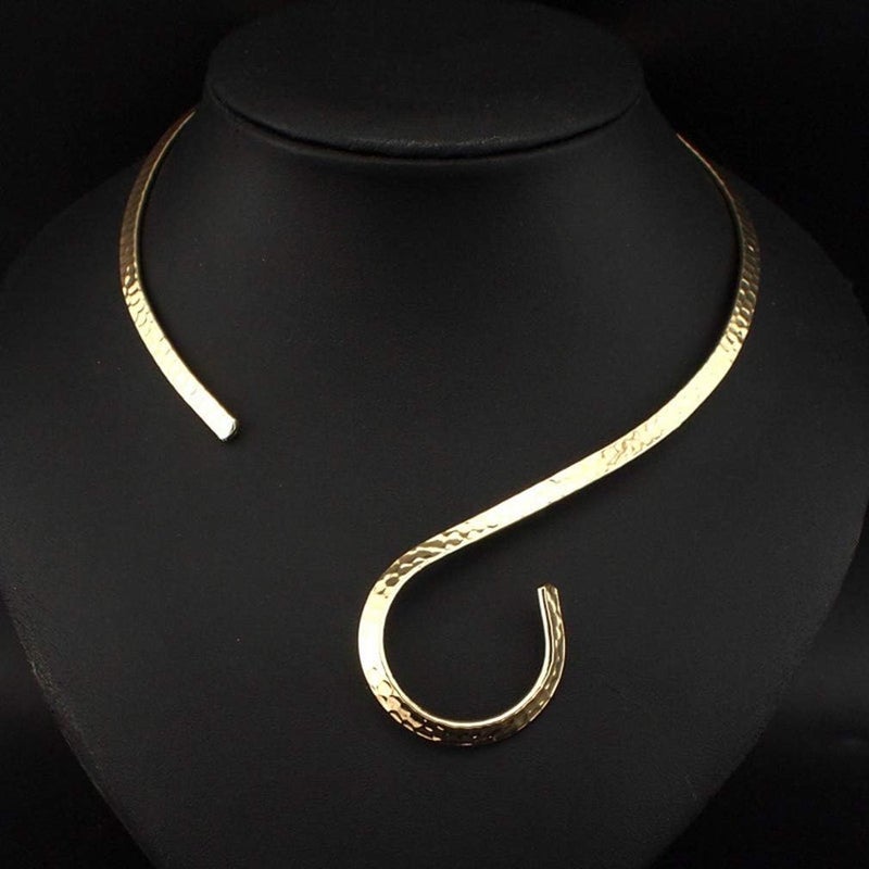 YAZILIND Women Chain Choker Collar Torque Statement Necklace Elegant Costume Jewellery - Image 2