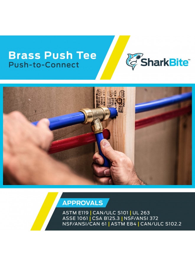 SharkBite شركبايت 1/2 بوصة تي، تركيب سباكة نحاسية بالضغط، أنبوب بكس، نحاس، سي بي في سي، بي-آر تي، إتش دي بي إي، يو362 إل إف إيه - Image 5