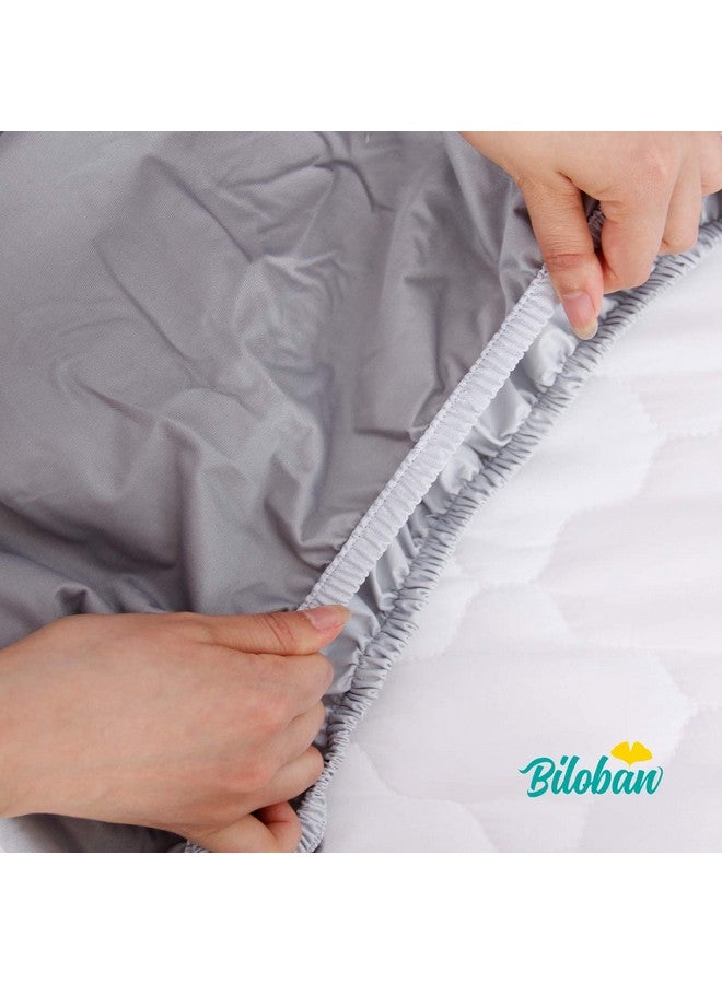 Biloban Reusable Diaper Pail Liner Bags 2 Pack for Ubbi, Waterproof Larger Capacity & Washable Wet Bag for Cloth Diapers & Kitchen Garbage, Grey & Navy - Image 3