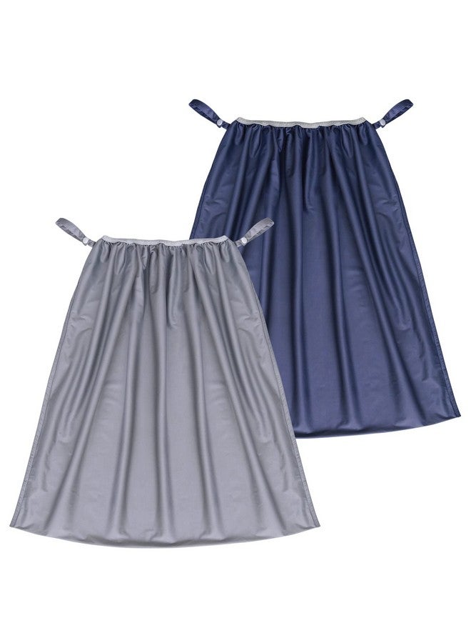 Biloban Reusable Diaper Pail Liner Bags 2 Pack for Ubbi, Waterproof Larger Capacity & Washable Wet Bag for Cloth Diapers & Kitchen Garbage, Grey & Navy - Image 1