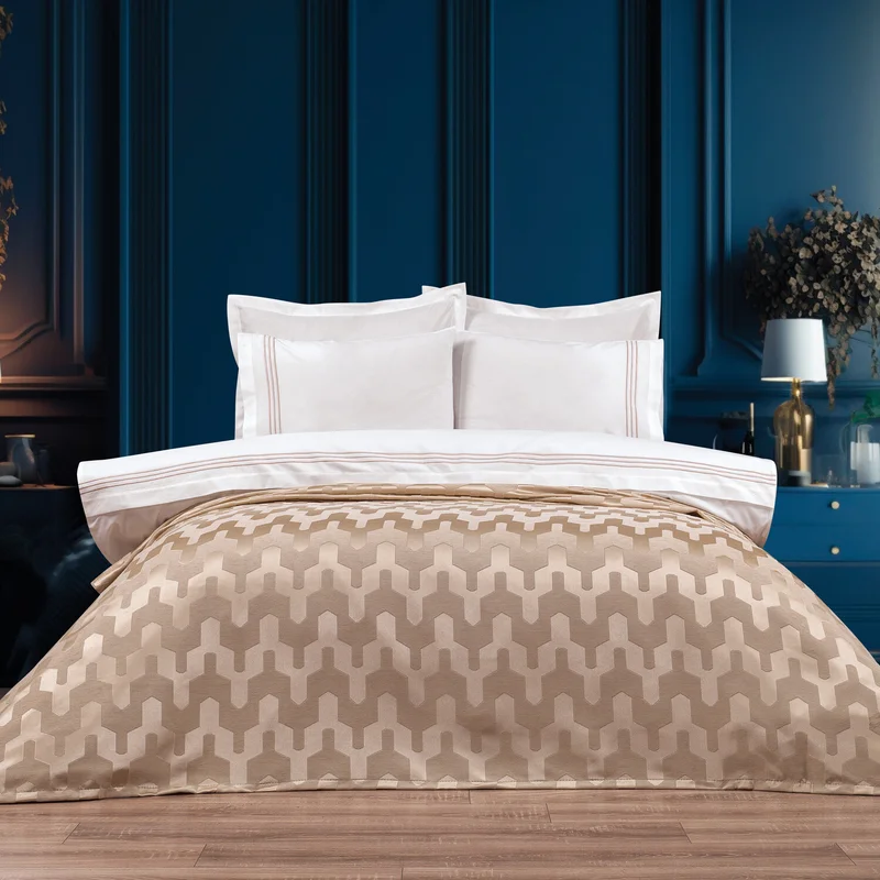 شافر Scala Chenille Double Bedspread Set 7 Pieces - Gold