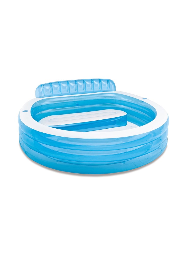 INTEX Swim Center Round Inflatable Family Lounge Pool 229x218x97cm - Image 1