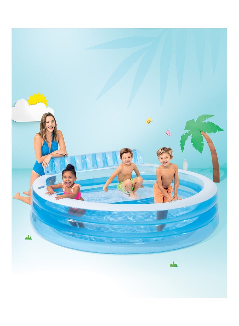 INTEX Swim Center Round Inflatable Family Lounge Pool 229x218x97cm - Image 4