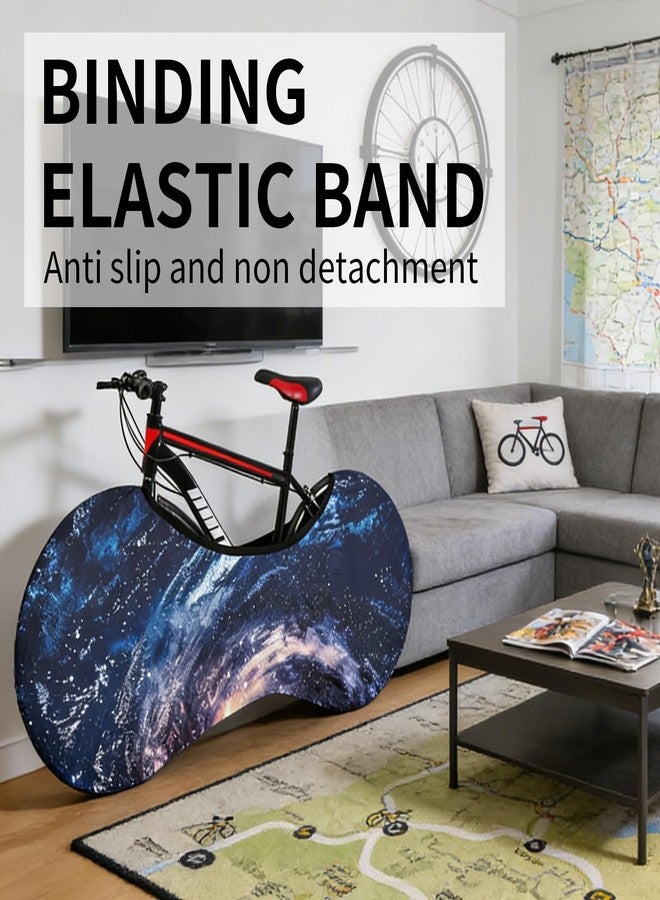 Bestookits Bike Wheel Covers for 22-27in Bicycles Wheels, Washable Stretchy Elastic Bike Tire Wheel Covers Dust-Proof for Indoor/Outdoor Use (Starry sky) - Image 3
