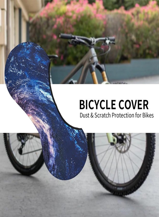 Bestookits Bike Wheel Covers for 22-27in Bicycles Wheels, Washable Stretchy Elastic Bike Tire Wheel Covers Dust-Proof for Indoor/Outdoor Use (Starry sky) - Image 2