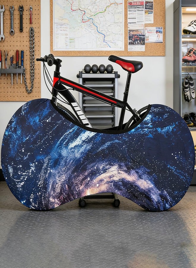 Bestookits Bike Wheel Covers for 22-27in Bicycles Wheels, Washable Stretchy Elastic Bike Tire Wheel Covers Dust-Proof for Indoor/Outdoor Use (Starry sky) - Image 4