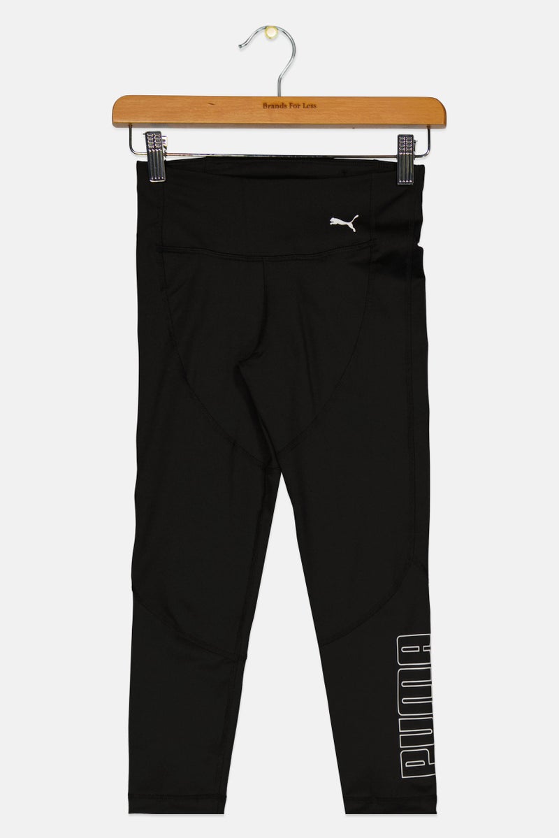 PUMA Kids Girl Brand Logo Training Leggings, Black  - Image 1