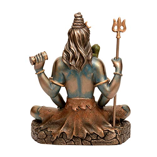 Idol Collections Dattatreya a Sitting with 4 Arms & Triple Mala Showpiece 6 Inch ed Bronze Multi Colour Medium Resin - Image 3