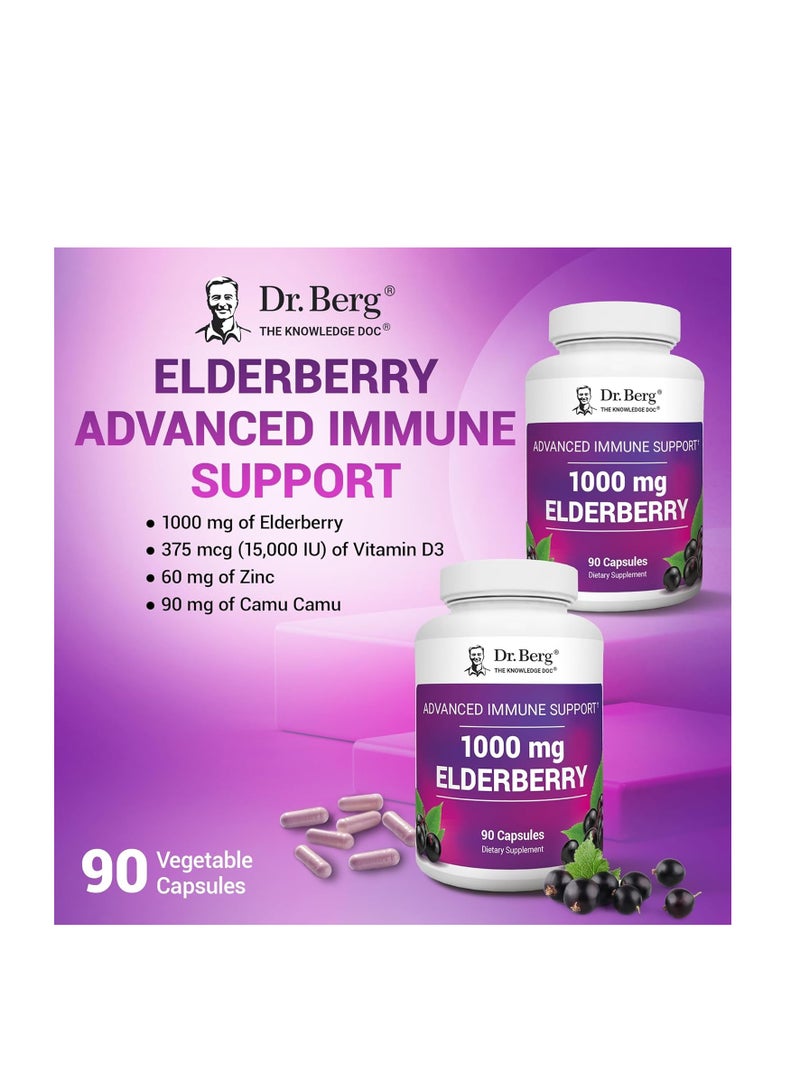 Dr. Berg Nutritional Advanced Immune Support 1000mg Elderberry 90 Capsules - Image 4