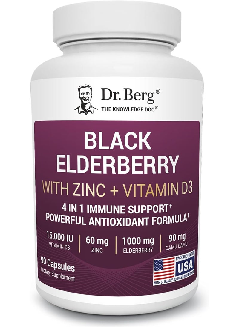 Dr. Berg Nutritional Advanced Immune Support 1000mg Elderberry 90 Capsules - Image 1