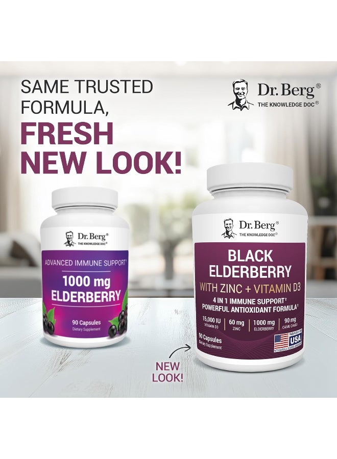 Dr. Berg Nutritional Advanced Immune Support 1000mg Elderberry 90 Capsules - Image 2