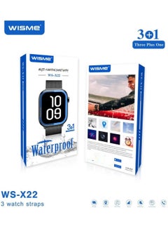WISME WS-X22 Waterproof Smartwatch with Full-Screen HD Display, Bluetooth Calling & Notifications, Advanced Fitness Tracking, Heart Rate & Sleep Monitoring, Sports & Activity Modes, Long Battery Life, and Three Interchangeable Straps – Black  - Image 3