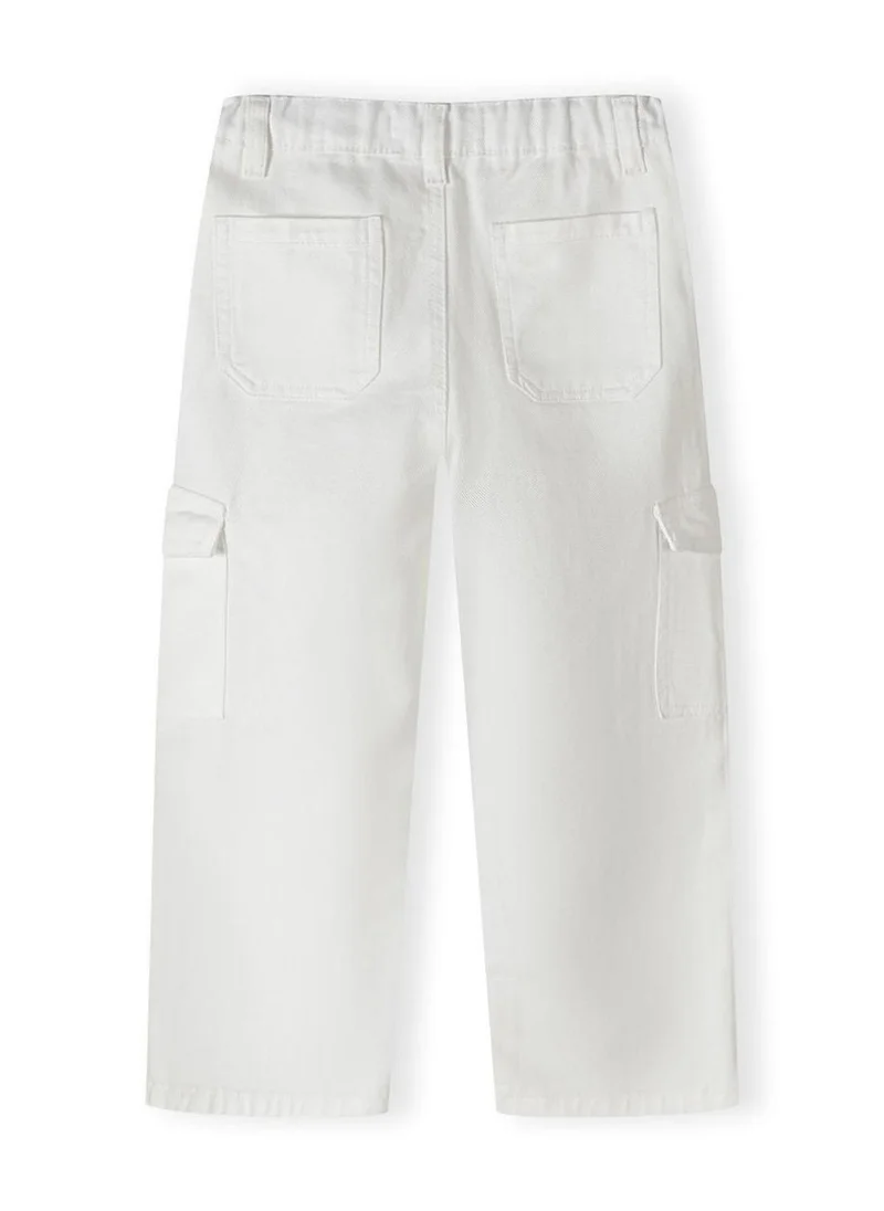 MINOTI Girls' Wide-Leg Cargo Pants with Side Pockets