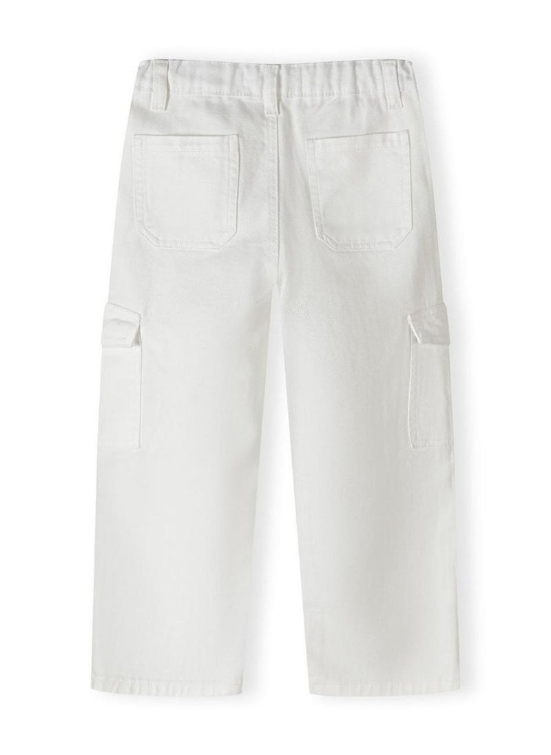 MINOTI Girls' Wide-Leg Cargo Pants with Side Pockets - Image 3