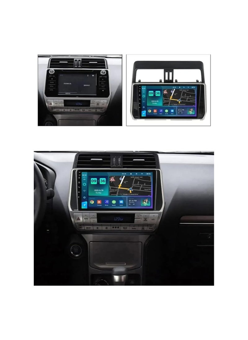 SHEZA STAR - Android Car Stereo for Toyota Prado 2018 2019 2020 6GB RAM 128GB ROM 10 Inch Support SIM Card, Apple Carplay, MirrorLink WiFi BT, IPS Touch Screen with AHD Camera Included - Image 1