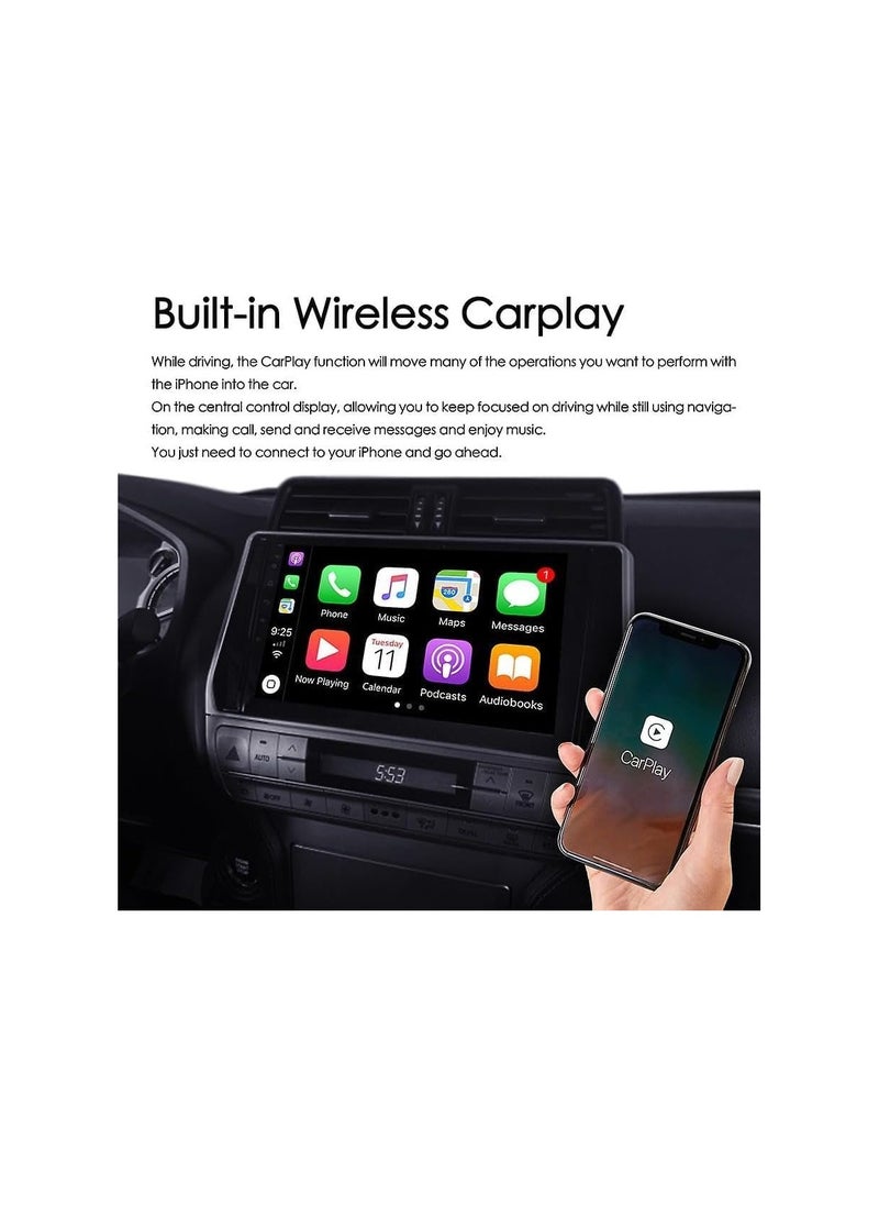 SHEZA STAR - Android Car Stereo for Toyota Prado 2018 2019 2020 6GB RAM 128GB ROM 10 Inch Support SIM Card, Apple Carplay, MirrorLink WiFi BT, IPS Touch Screen with AHD Camera Included - Image 1
