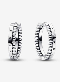 Pandora Signature logo and bead earrings