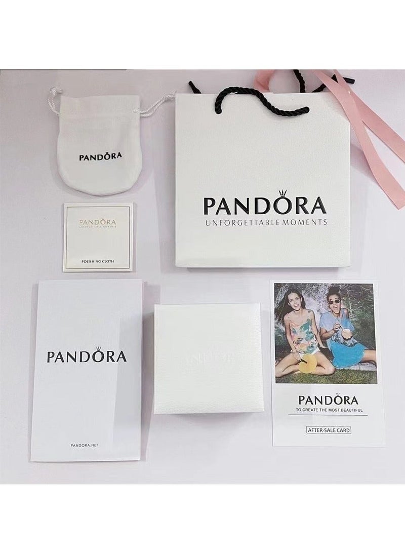 Pandora Violet - Pandora Signature logo and bead earrings - Image 1