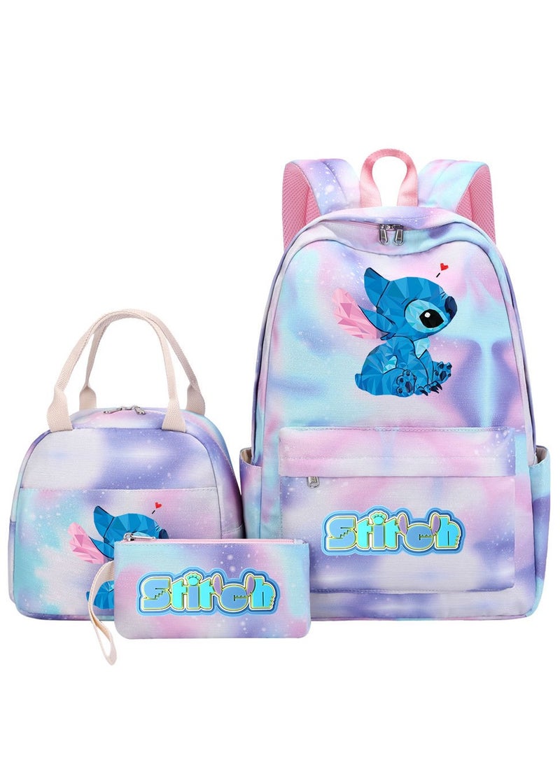 STITCH Stitch Printed Three Piece Set Backpack 