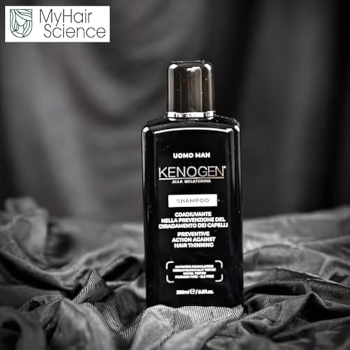 Kenogen Men’s Thinning Hair Shampoo – Helps Hair Look Thicker & Fuller – Melatonin + DHT Support – Made in Italy - Image 4