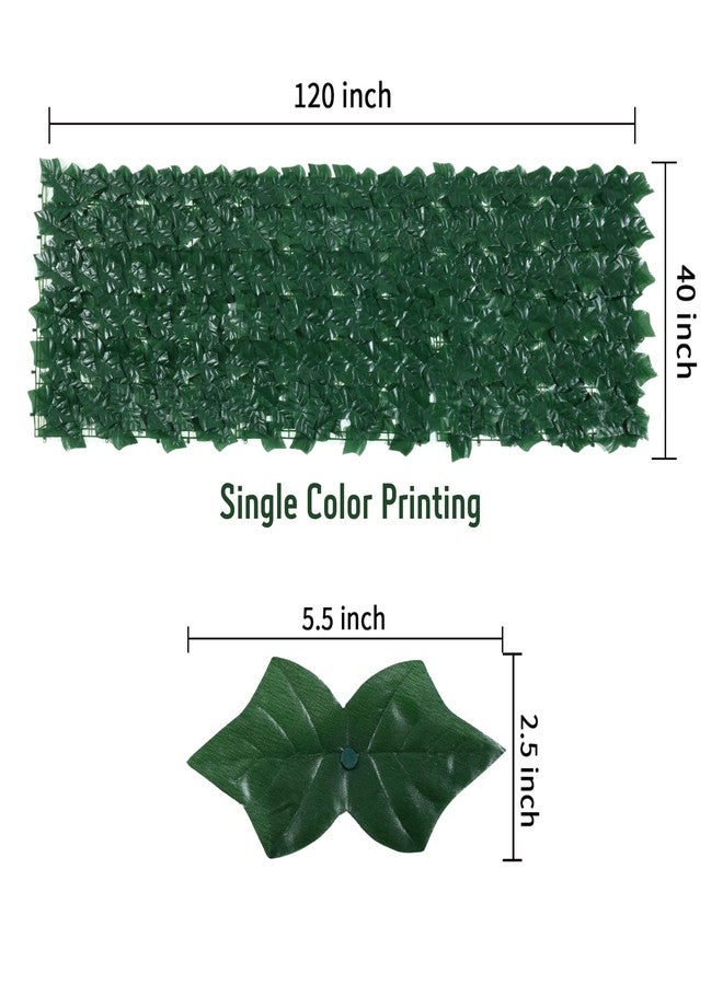 Jinwu Artificial Ivy Privacy Fence Screen, 120x40 Inch Artificial Faux Ivy Hedge, Expandable Faux Privacy Fence with 80 pcs Zip Ties Decoration for Wall Screen, Outdoor Garden, Wedding Decor - Image 2