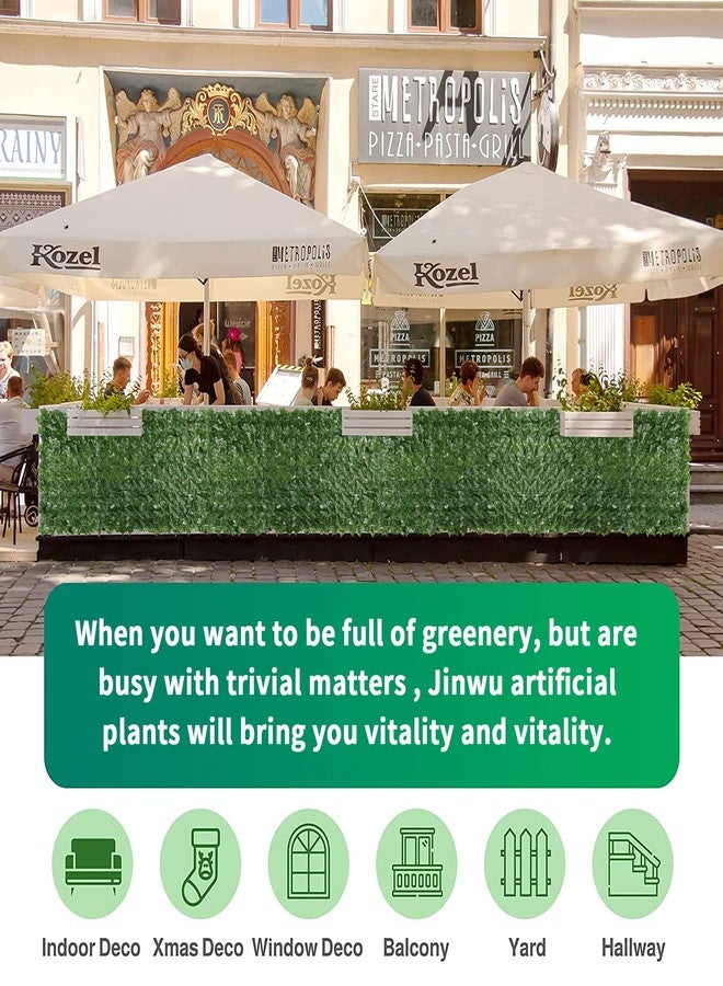 Jinwu Artificial Ivy Privacy Fence Screen, 120x40 Inch Artificial Faux Ivy Hedge, Expandable Faux Privacy Fence with 80 pcs Zip Ties Decoration for Wall Screen, Outdoor Garden, Wedding Decor - Image 5