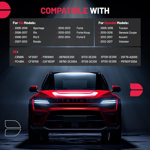 BDFHYK CF10709 Cabin Air Filter w/Activated Carbon Compatible with Kia 2010-2013 Forte/Forte Koup, Forte5, Rio, Rio5, Rondo, Sportage, Compatible with Hyundai Tucson, Genesis Coupe, Accent, Veloster - Image 3