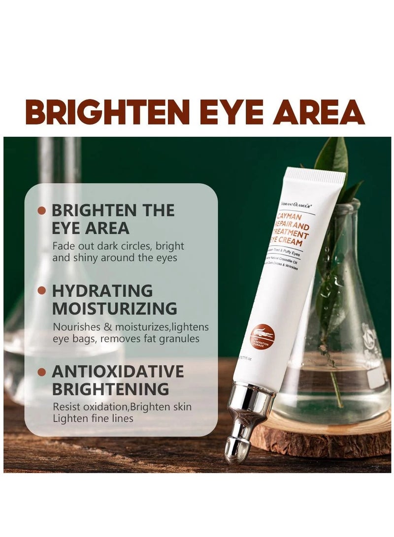 Vibrant Glamour Cayman Eye Cream Eye Repair and Treatment Silk Protein Anti-Wrinkle and Firming Paste for Eye Skin Reduce Appearance of Fine Lines Anti-Aging Dark Circles & Puffiness Eyecare Cream 20g - Image 4