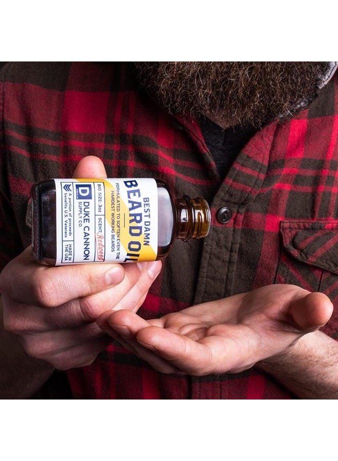 Duke Cannon Supply Co. Best Damn Beard Care Collection for Men (Citrus Hefeweizen Scent) 3 Gift Bundle - Superior Grade Collection, Featuring Premium Beard Wash, Beard Balm, Beard Oil (3 Piece Set) - Image 3