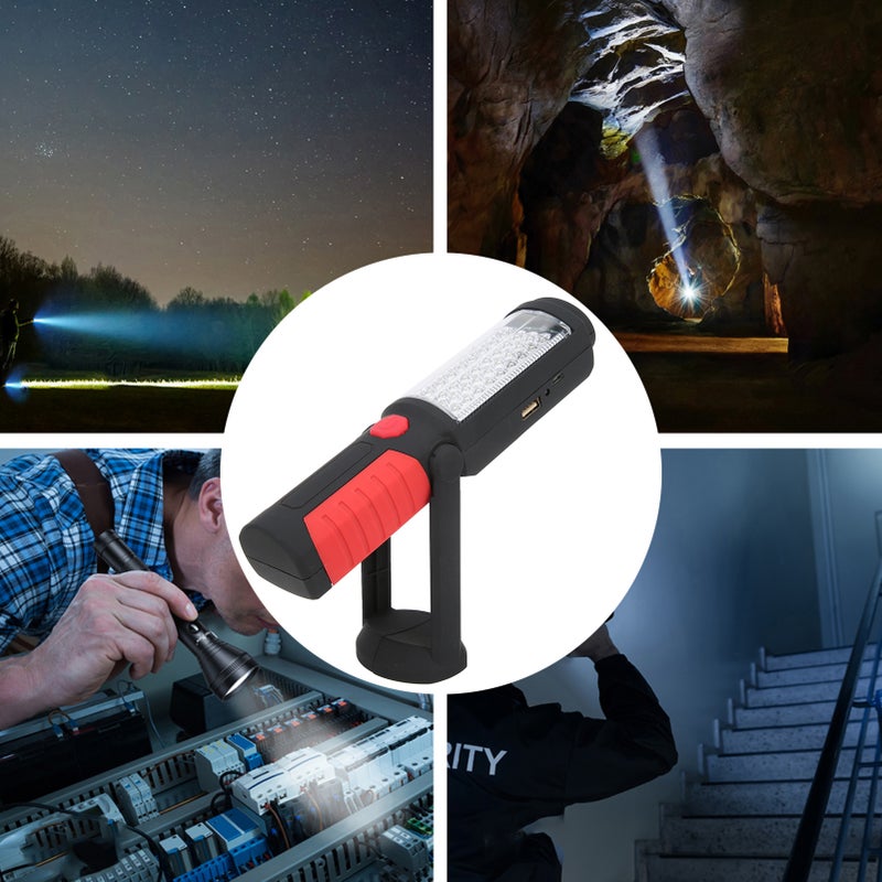 Flashlight Portable LED Torch Light USB Rechargeable Working Lamp for Workshop Camping Hiking - Image 2