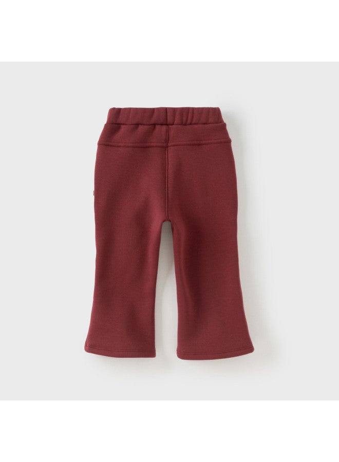 Store Same Style】kids Knit Pants 2025 Fall/winter New Collection Girls' Fleece-lined Flared Leggings - Image 3