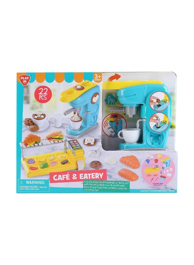 PLAYGO مجموعة لعب مقهى ومطعم بلاي جو (22 قطعة) - Image 1