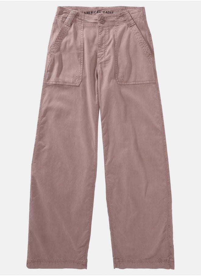 American Eagle - AE Dreamy Drape High-Waisted Baggy Wide-Leg Convertible Pant - Image 1