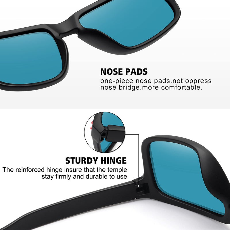 Meetsun Polarized Sunglasses For Men Women Sports Driving Fishing Glasses Uv400 Protection 3Pack-Blue+Red+Green - Image 4