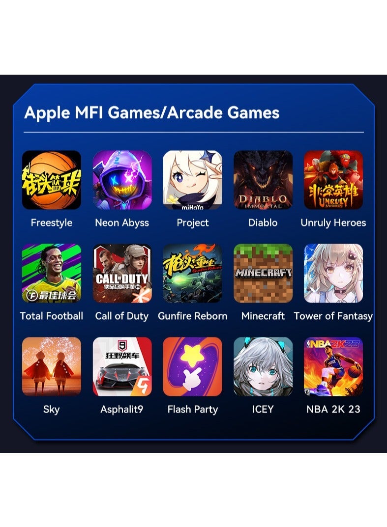 D8PRO Stretch Gaming Controller with Dual Hall Sensor, Motion Sensing, and Macro Programming, compatible with SWITCH/PS4/Android/iOS/PC (White)