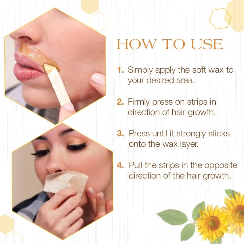 GiGi Waxing Strips for Hair Waxing/Hair Removal, Small Natural Muslin, 100 Epilating Strips - Image 5