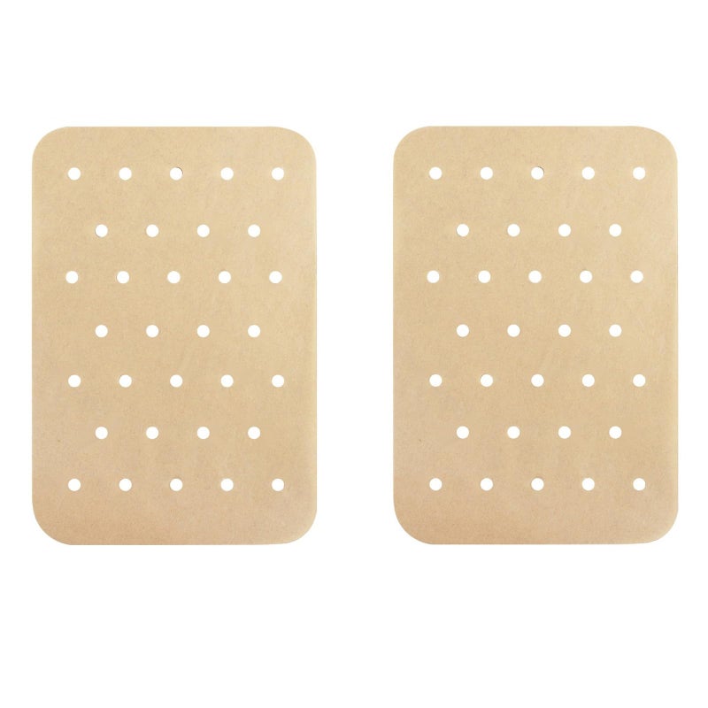 120 Pcs Air Fryer Paper Liners Air Fryer Liners Compatible with Ninja Foodi Dual Air Fryer Nonstick Perforated Parchment Paper Compatible with Ninja DZ201 DZ401