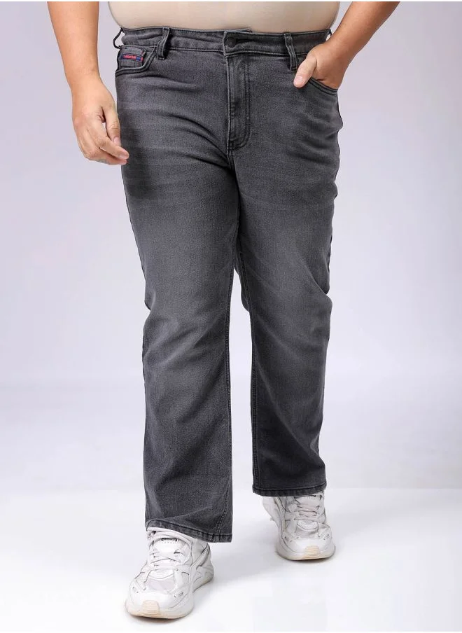 HARDSODA Men Plus Size Bootcut Solid Mid-Rise Stretchable Jeans