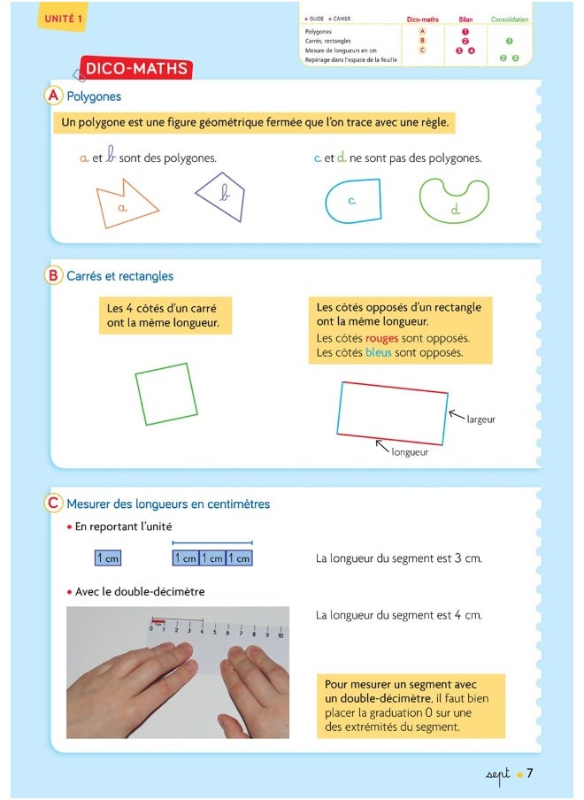 Cap Maths CE1 Éd. 2020 - Cahier de Géométrie-Mesur  - Image 3