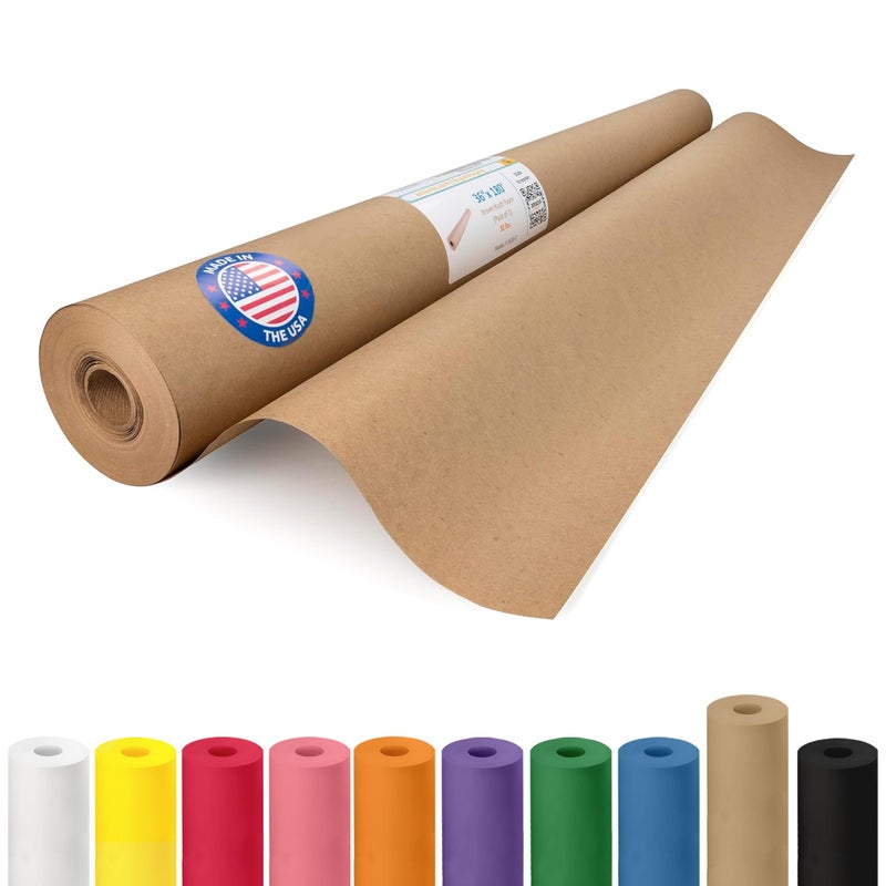 IDL Packaging Brown Kraft Paper Roll 36 x 2160 180 feet 30lb Thickness  USAMade Brown Wrapping Paper for Packing Moving Shipping  CraftsArts  100 Recycled Natural Craft Wrap Material
