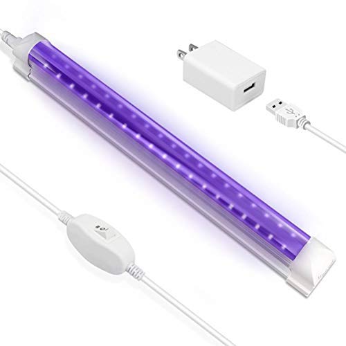 HouLight ضوء أسود LED UV، أنبوب LED 10 واط لاستبدال المصابيح السوداء، ملصق ضوء أسود، فن UV، غرفة نوم، أضواء سوداء لعيد الهالوين وحفلات الضوء الأسود - Image 1