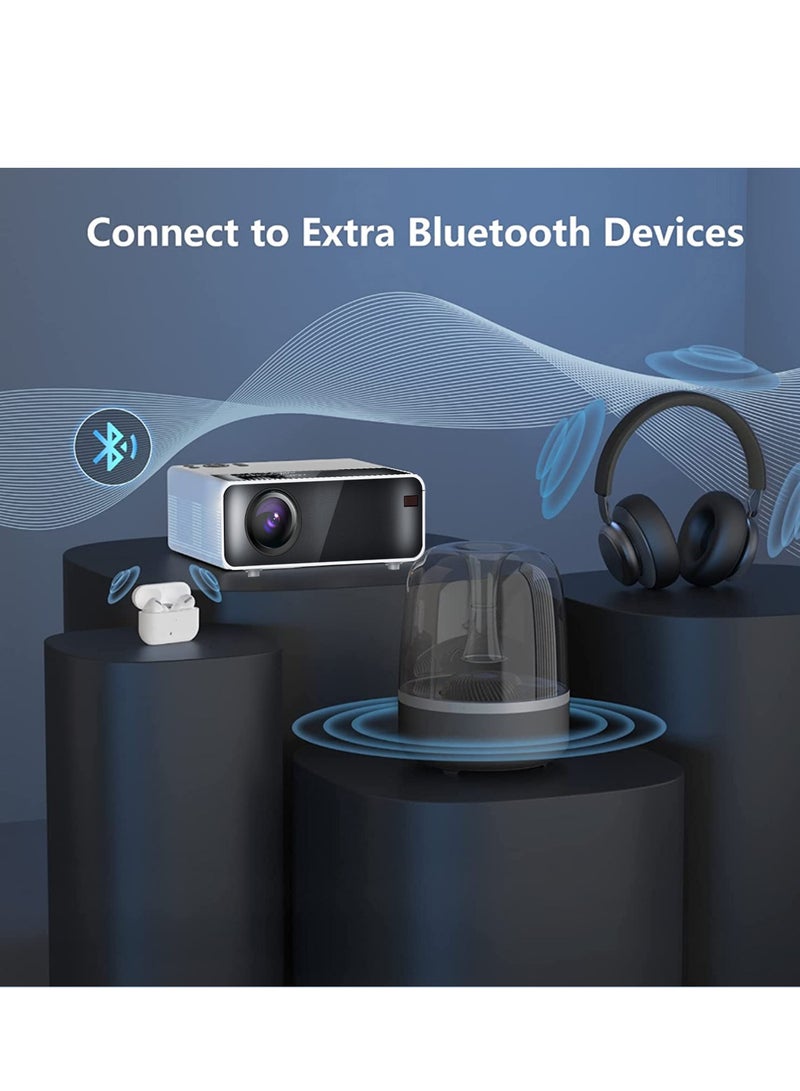 HD1080P Portable Mini Projector, IOS/Android 5G Wifi And BlueTooth, 8500Lux, Outdoor Movies 200" Display & Home Theater Video , Compatible With XBOX/TV Stick/PC/HDMI/USB/AV/PS  - Image 4