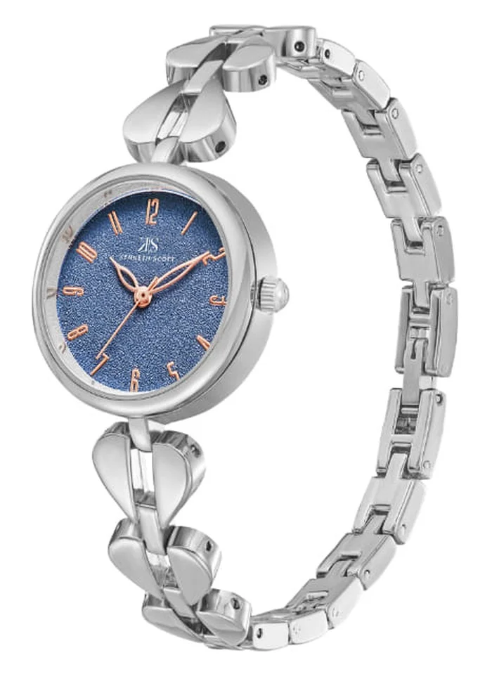 KENNETH SCOTT Kenneth Scott K23504-SBSN Women's Analog Display Watch & Alloy Strap Silver